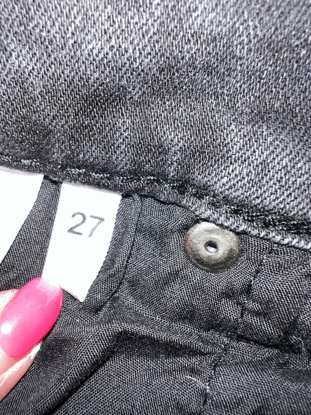 pistola Charcoal Black High-Rise Skinny Jeans with Ankle Slits Sz 27 EUC - Picture 4 of 7